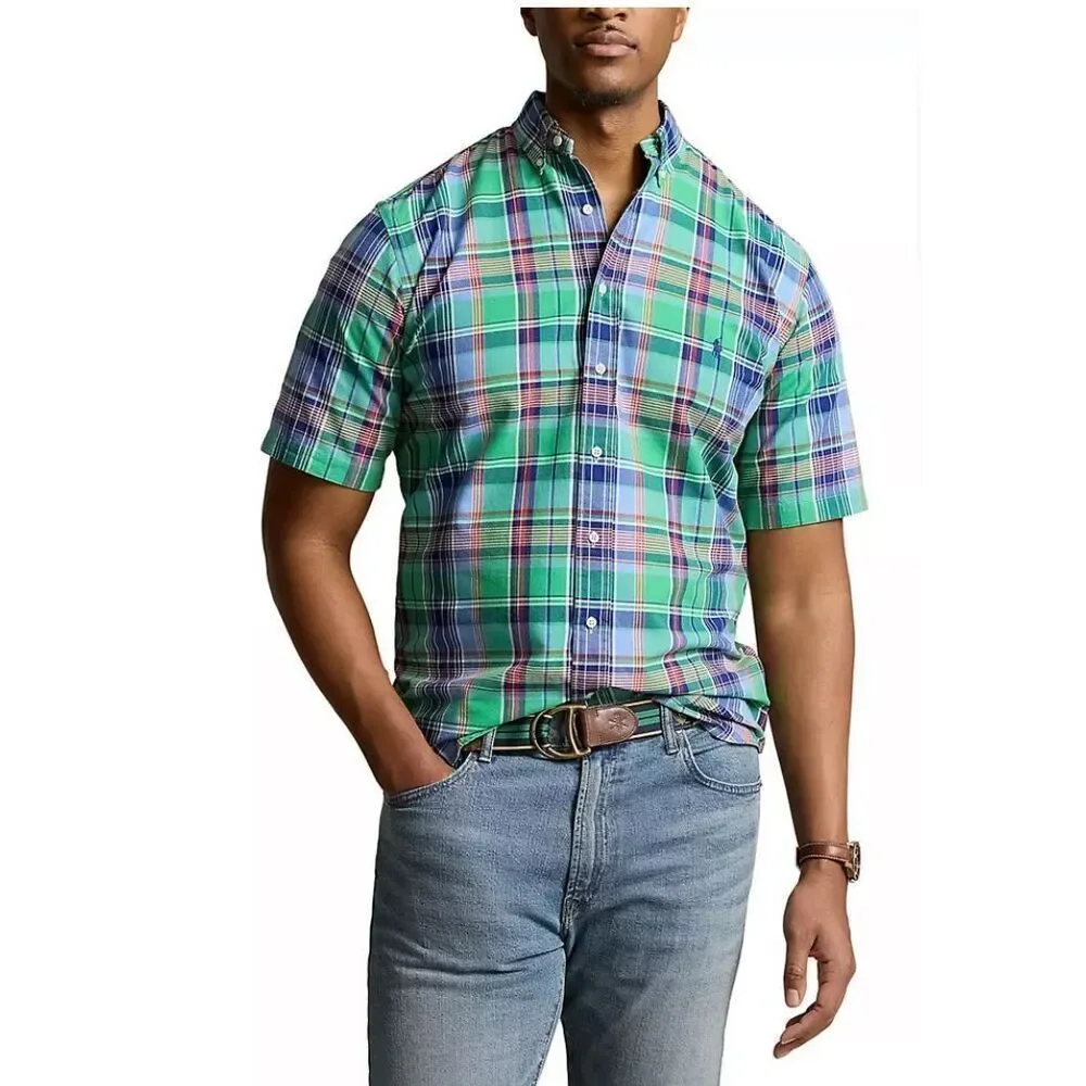 Polo Ralph Lauren NWT Classic Fit Yarn-Dyed Plaid Cotton Oxford Button Down Shir